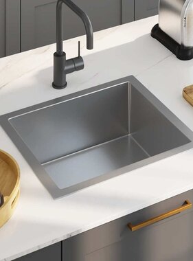 VidaXL Gootsteen handgemaakt roestvrij staal