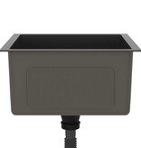 VidaXL Gootsteen handgemaakt roestvrij staal zwart