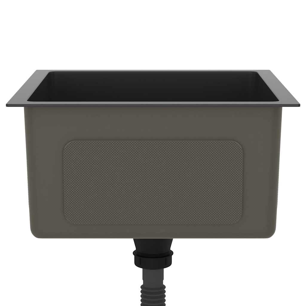 VidaXL Gootsteen handgemaakt roestvrij staal zwart