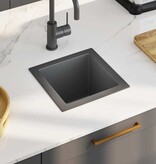 VidaXL Gootsteen handgemaakt roestvrij staal zwart