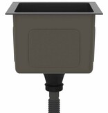 VidaXL Gootsteen handgemaakt roestvrij staal zwart