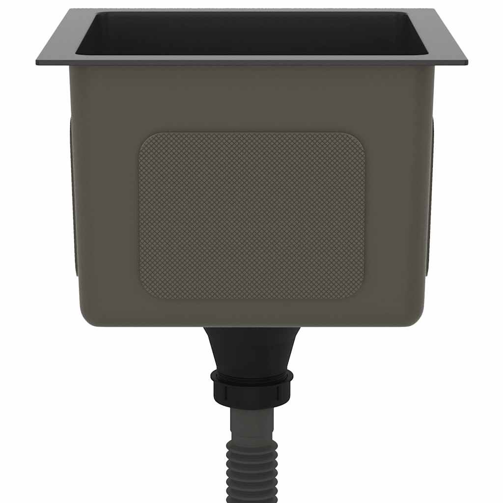 VidaXL Gootsteen handgemaakt roestvrij staal zwart