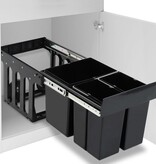 VidaXL Inbouwprullenbak uittrekbaar soft-close 48 L