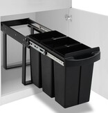 VidaXL Inbouwprullenbak uittrekbaar soft-close 36 L