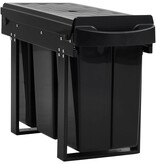 VidaXL Inbouwprullenbak uittrekbaar soft-close 36 L