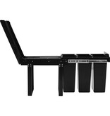 VidaXL Inbouwprullenbak uittrekbaar soft-close 36 L