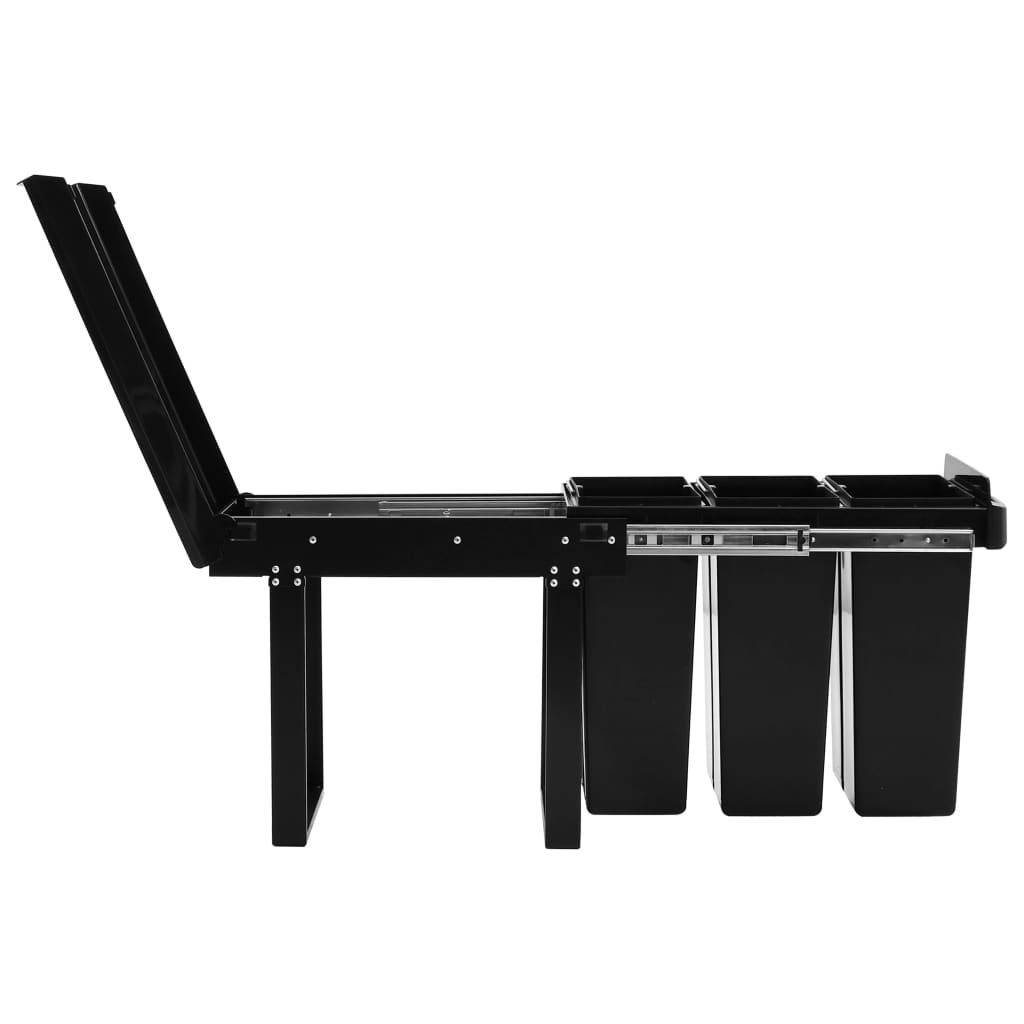 VidaXL Inbouwprullenbak uittrekbaar soft-close 36 L