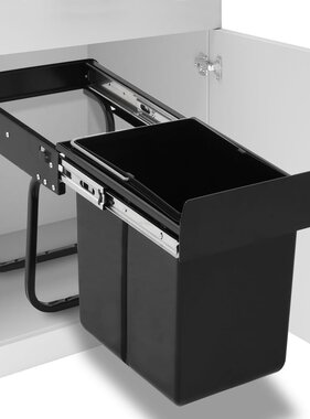 VidaXL Inbouwprullenbak uittrekbaar soft-close 20 L