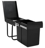 VidaXL Inbouwprullenbak uittrekbaar soft-close 20 L