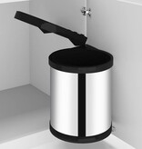 VidaXL Keukenvuilnisbak inbouw 12 L roestvrij staal