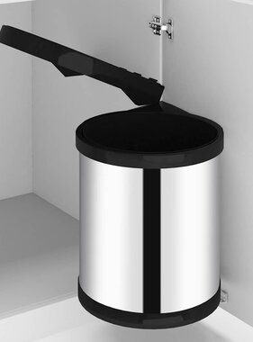 VidaXL Keukenvuilnisbak inbouw 12 L roestvrij staal