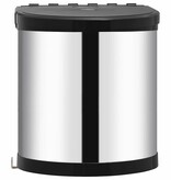 VidaXL Keukenvuilnisbak inbouw 12 L roestvrij staal
