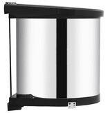 VidaXL Keukenvuilnisbak inbouw 12 L roestvrij staal