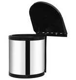 VidaXL Keukenvuilnisbak inbouw 12 L roestvrij staal