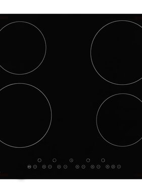 VidaXL Keramische kookplaat met 4 kookzones aanraakbediening 6000 W