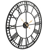 VidaXL Wandklok vintage-stijl met quartz-mechanisme XXL 60 cm metaal