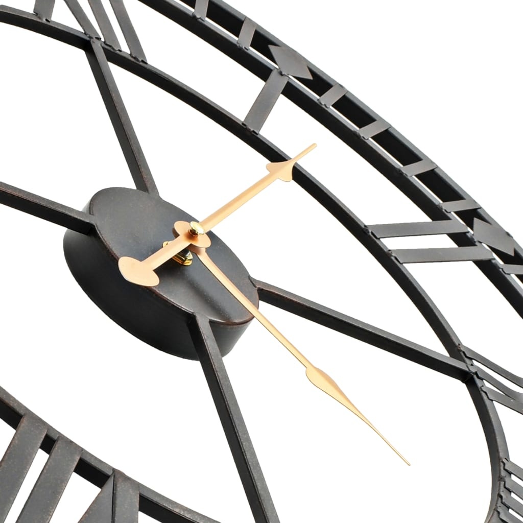 VidaXL Wandklok vintage-stijl met quartz-mechanisme XXL 60 cm metaal