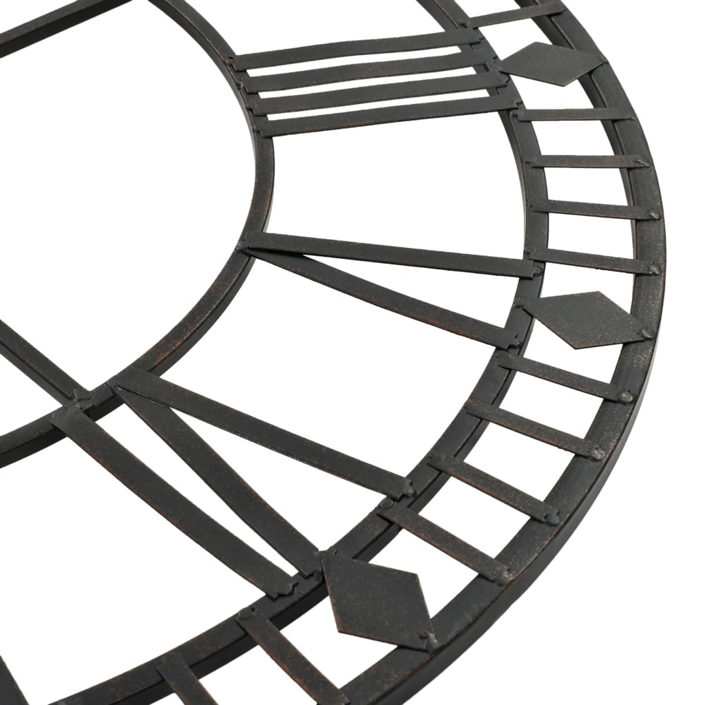 VidaXL Wandklok vintage-stijl met quartz-mechanisme XXL 60 cm metaal