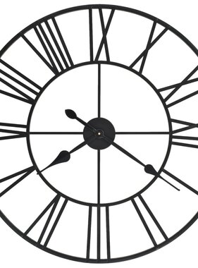 VidaXL Wandklok vintage-stijl met quartz-mechanisme XXL 80 cm metaal