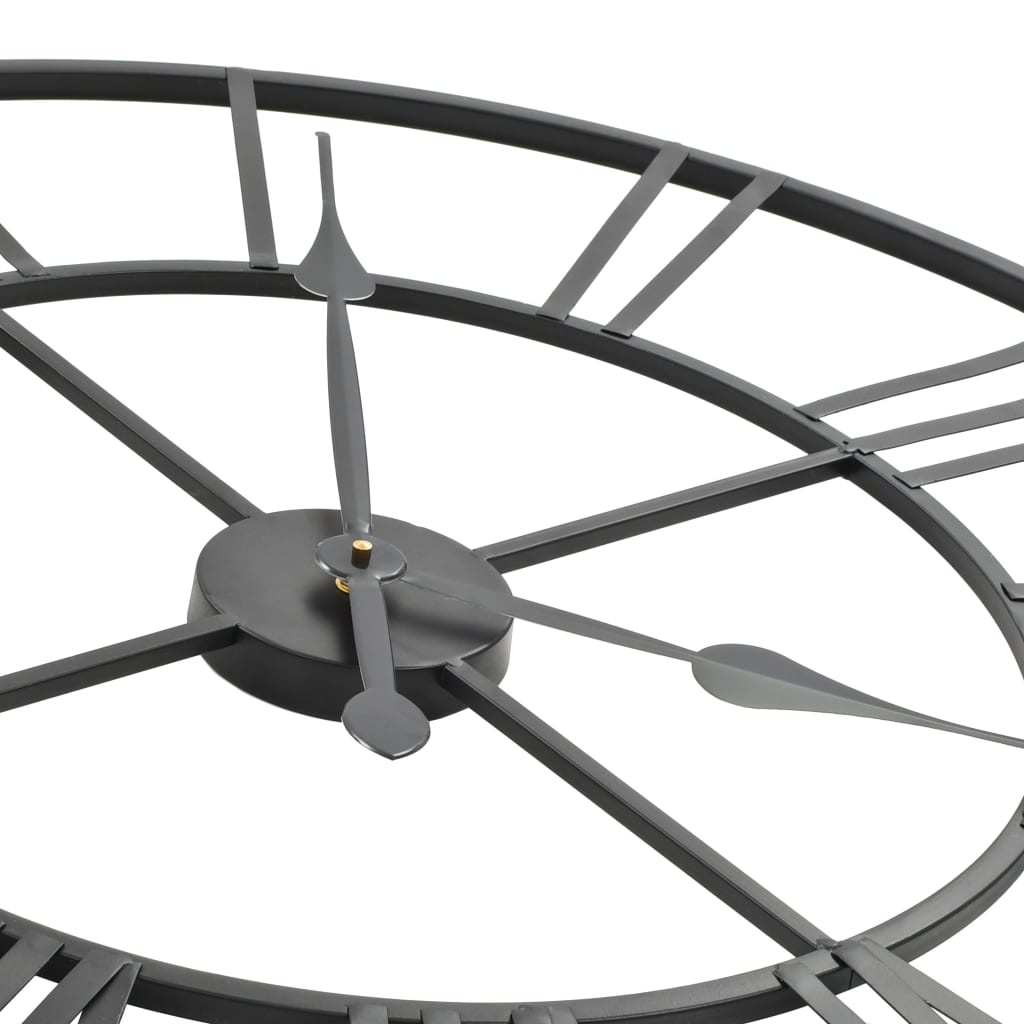 VidaXL Wandklok vintage-stijl met quartz-mechanisme XXL 80 cm metaal