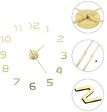 VidaXL 3D-wandklok 100 cm XXL modern goudkleurig