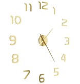 VidaXL 3D-wandklok 100 cm XXL modern goudkleurig