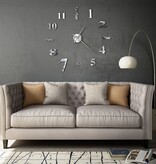 VidaXL 3D-wandklok 100 cm XXL modern zilverkleurig