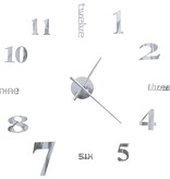 VidaXL 3D-wandklok 100 cm XXL modern zilverkleurig