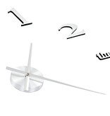 VidaXL 3D-wandklok 100 cm XXL modern zilverkleurig