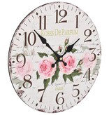VidaXL Wandklok vintage stijl 30 cm bloemen