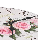 VidaXL Wandklok vintage stijl 30 cm bloemen