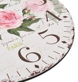 VidaXL Wandklok vintage stijl 30 cm bloemen