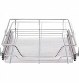 VidaXL Draadmanden uittrekbaar 2 st 500 mm zilverkleurig