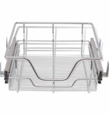 VidaXL Draadmanden uittrekbaar 2 st 400 mm zilverkleurig