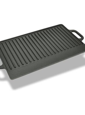 VidaXL Grillplaat dubbelzijdig 50x23 cm gietijzer