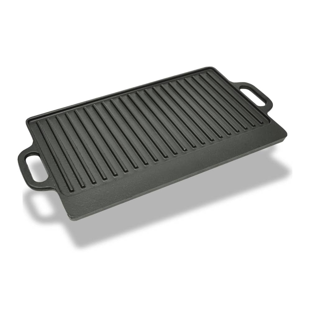 VidaXL Grillplaat dubbelzijdig 50x23 cm gietijzer