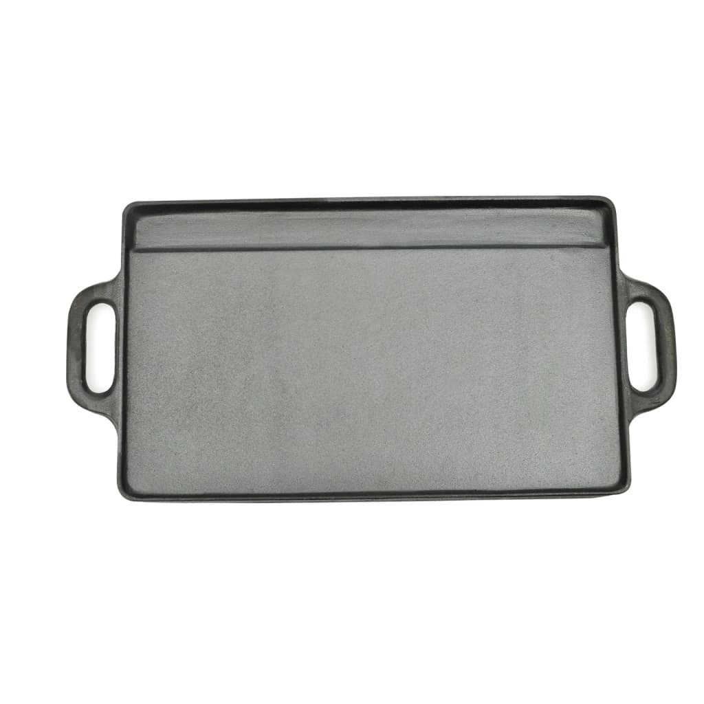 VidaXL Grillplaat dubbelzijdig 50x23 cm gietijzer