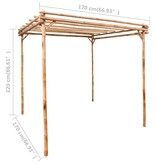 VidaXL Pergola 170x170x220 cm bamboe