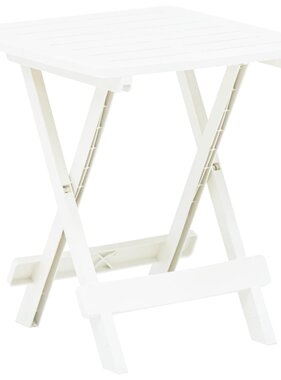 VidaXL Tuintafel inklapbaar 45x43x50 cm kunststof wit