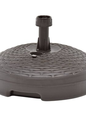 VidaXL Parasolvoet gevuld met zand/water 20 L kunststof rattan bruin