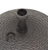 VidaXL Parasolvoet gevuld met zand/water 20 L kunststof rattan bruin