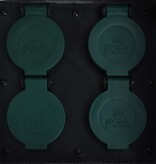 VidaXL Buitenstopcontact 4 ingangen waterbestendig grijs