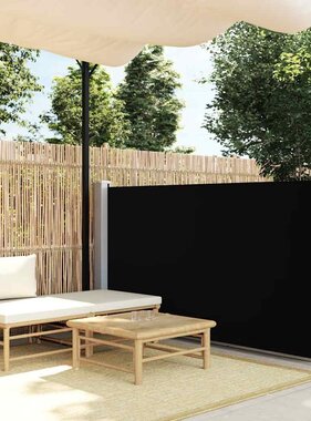 VidaXL Tuinscherm uittrekbaar 100x500 cm zwart