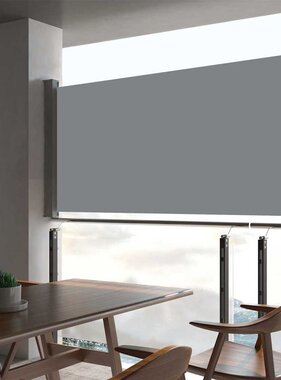 VidaXL Tuinscherm uittrekbaar 80x300 cm grijs