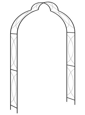 VidaXL Tuinboog 150x34x240 cm ijzer zwart