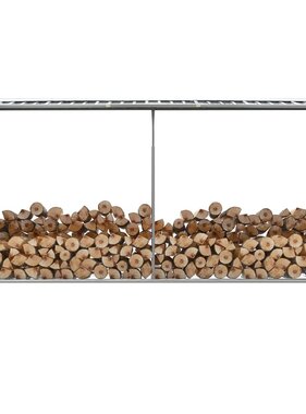 VidaXL Haardhoutschuur 330x92x153 cm gegalvaniseerd staal antraciet