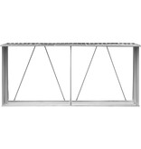 VidaXL Haardhoutschuur 330x84x152 cm gegalvaniseerd staal antraciet
