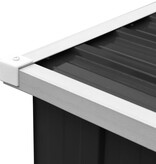 VidaXL Haardhoutschuur 330x84x152 cm gegalvaniseerd staal antraciet