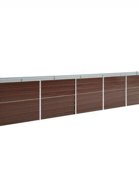 VidaXL Plantenbak verhoogd 480x80x77 cm gegalvaniseerd staal bruin