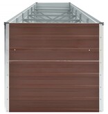 VidaXL Plantenbak verhoogd 480x80x77 cm gegalvaniseerd staal bruin